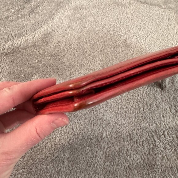 Hobo International Red Leather Wallet Clutch Purse - Picture 3 of 7